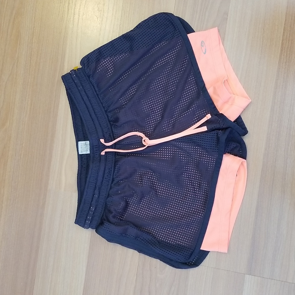 Champion Navy and Peach Athletic Shorts
